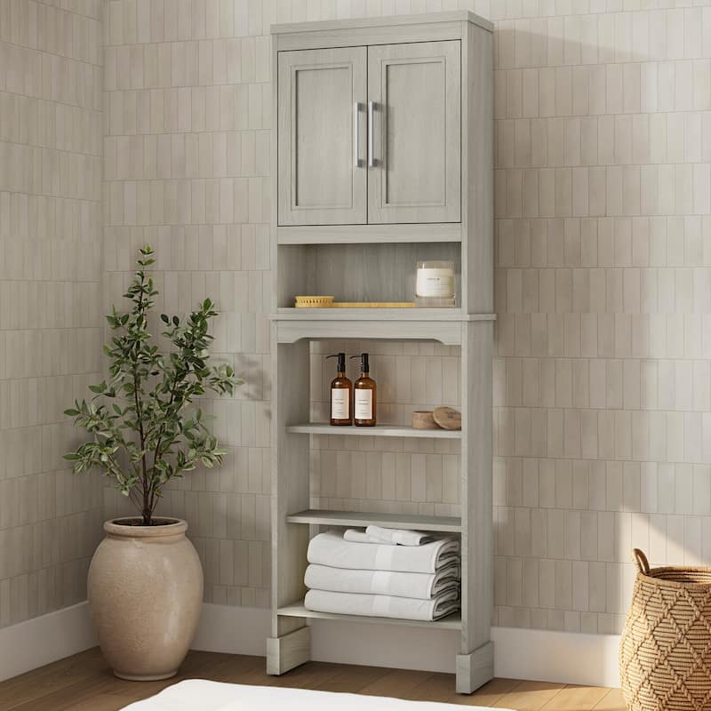 Linon Blakely 3-in-1 Tall Wall Cabinet