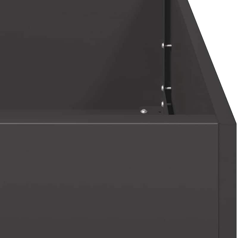vidaXL Planter Black Cold-rolled Steel Large Durable Planter - 15.7 x 78.7 x 31.5 in