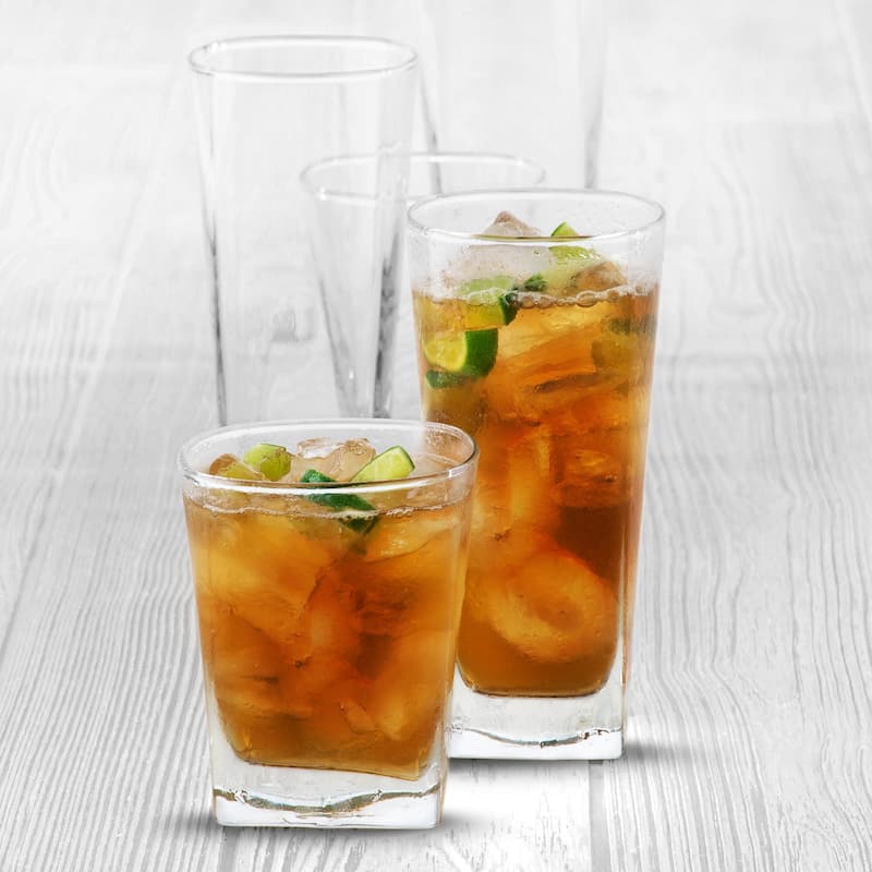 Libbey City 16-Piece Tumbler and Rocks Glassware Set - Set of 16