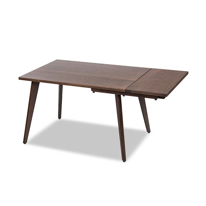 Jennifer Taylor Home Capri Solid Red Oak Wood Extendable Leaf Dining Table