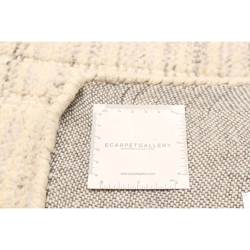 ECARPETGALLERY Hand Tufted Timeless Cream Wool Rug - 5'0 x 5'7