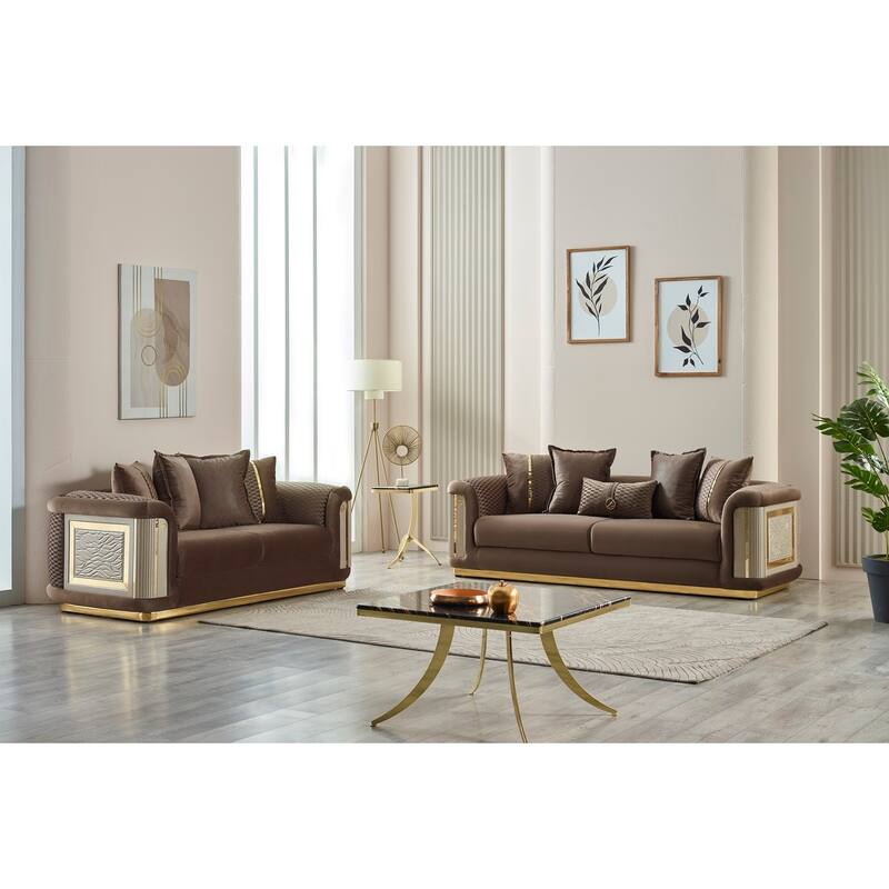 Eliza 2-piece Living room Set - Brown