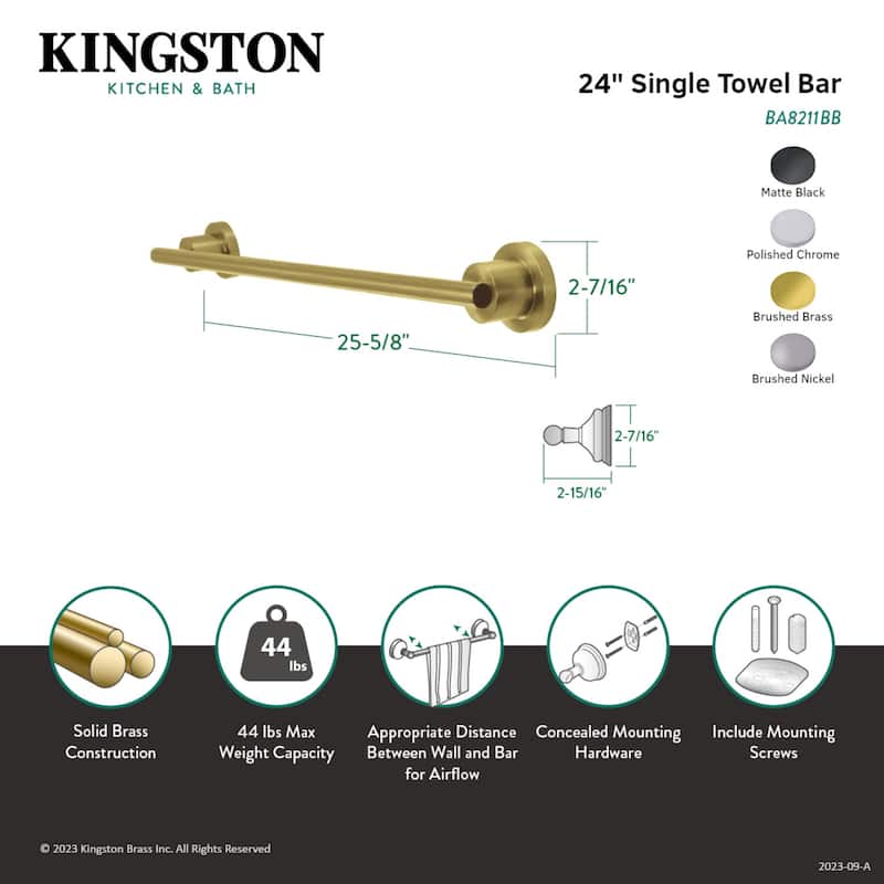 Kingston Brass Concord 24-Inch Towel Bar