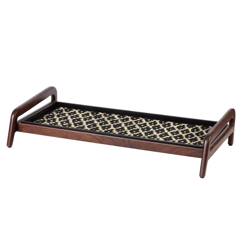 Jani Single-Tier Brown Stand 3-Pair Rubber Boot Tray - Madagascar