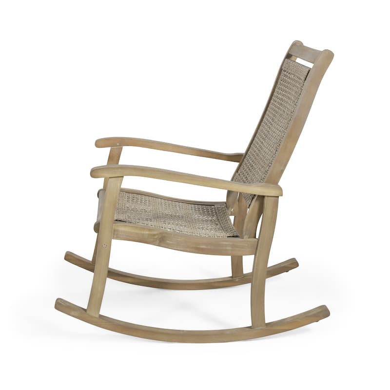 Lucas Outdoor Rustic Wicker Rocking Chairs (Set of 2) by Christopher Knight Home