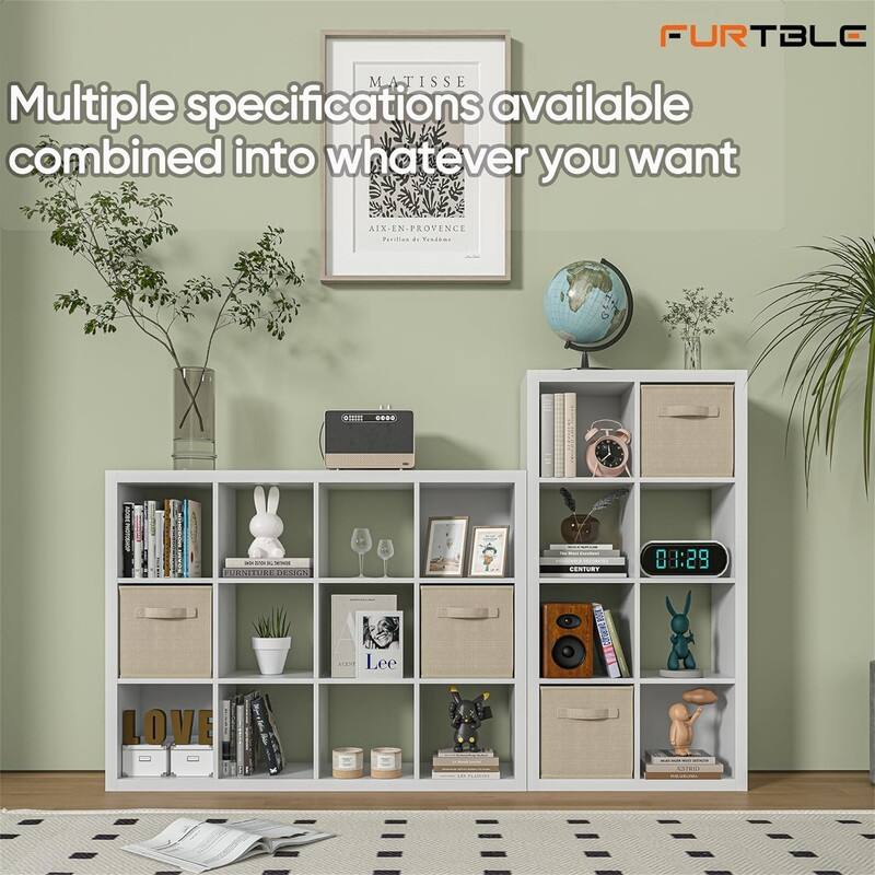 9 Cube Storage Organizer with Back Panels - 10.2"D x 37.7"W x 37.7"H