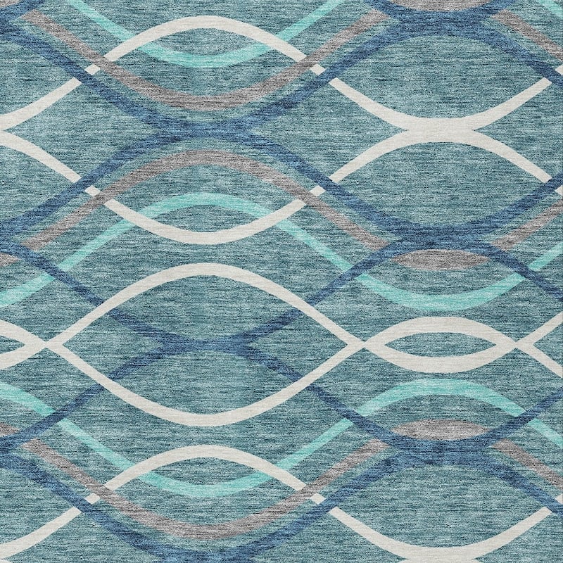 HomeRoots Abstract Transitional Rectangle Outdoor Rug