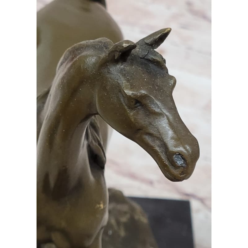 Western Bronze Art France Warm-Blooded Fine Imitative Horse Animals Statue Figurine Figure