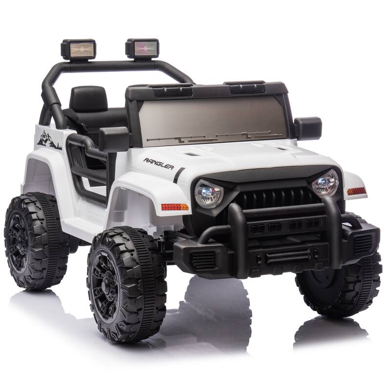 12V Dual Drive Ride-On Car with Parental Remote Control, Four-Wheel Suspension, Slow Start, Music, Bluetooth for Toddlers