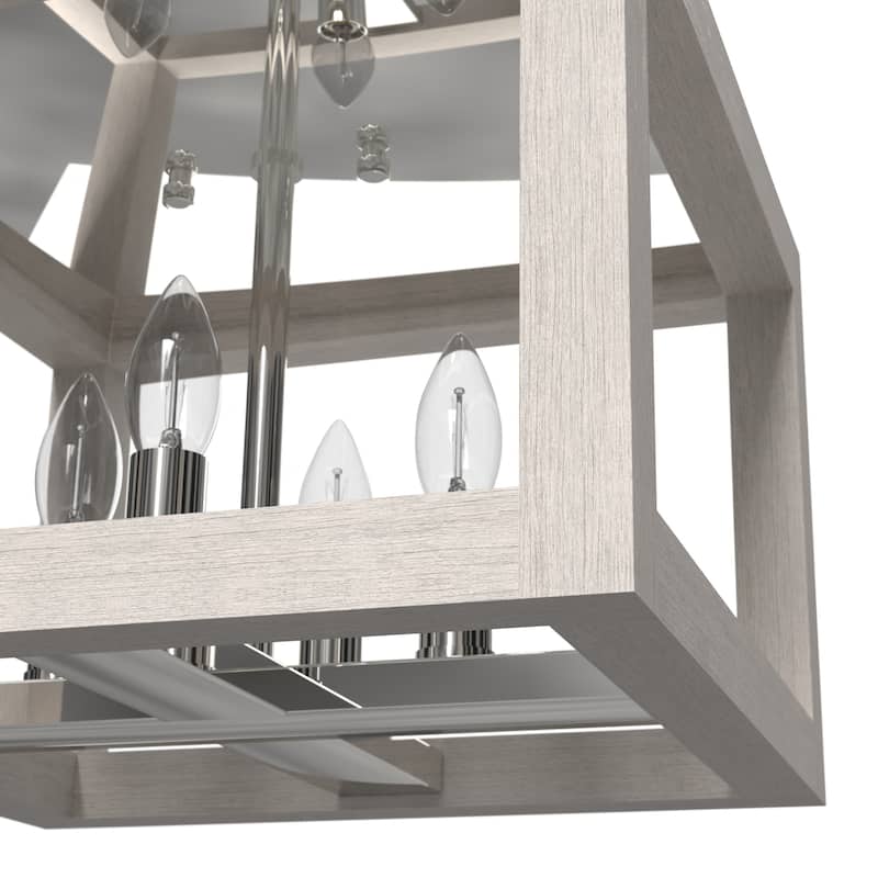 Hunter Squire Manor 4-Light Flush Mount - Modern Farmhouse, Transitional - Damp Rated!