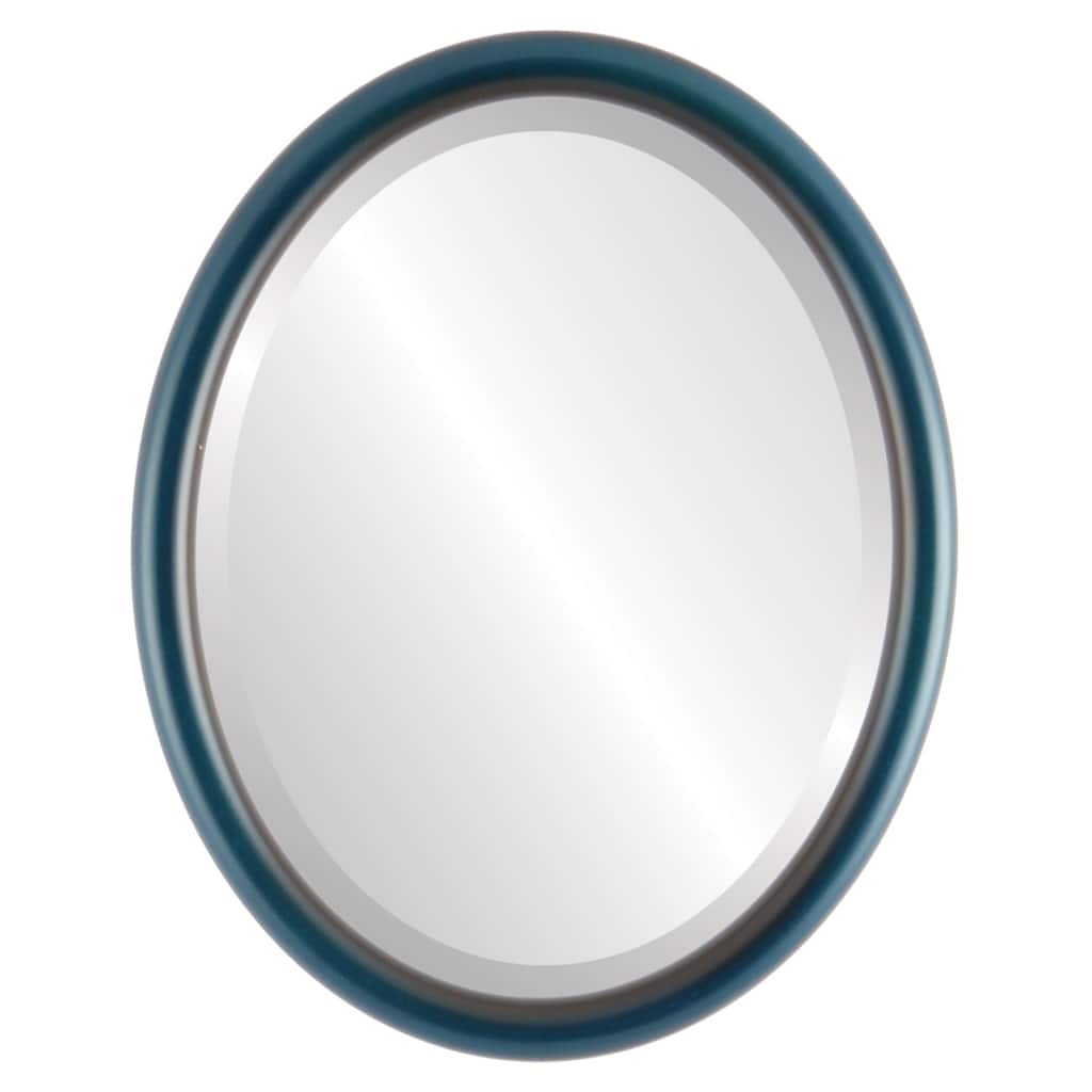 Pasadena Framed Oval Mirror in Royal Blue