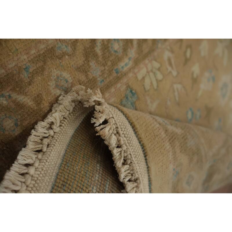 Hand Knotted Oriental 100% Wool Carpet Traditional All-Over Brown Ziegler Area Rug - 3' 11'' X 2' 0''