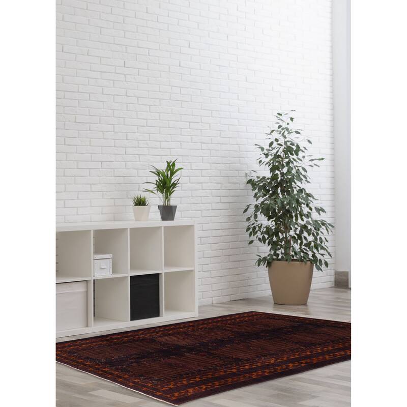 ECARPETGALLERY Hand-knotted Teimani Dark Navy Wool Rug - 3'7 x 6'1