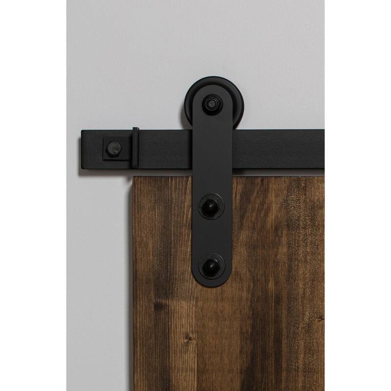 Leatherneck Hardware 141 Light Series 72 Inch Rounded Style Sliding - Black