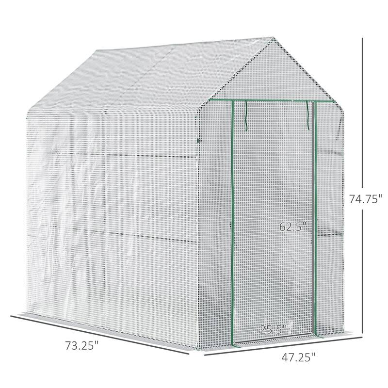 73" X 47" X 75" Walk-in Greenhouse