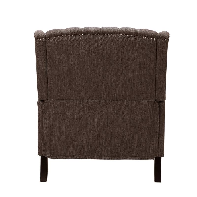 Apaloosa Oversized Tufted Wingback Fabric Push Back Recliner by Christopher Knight Home