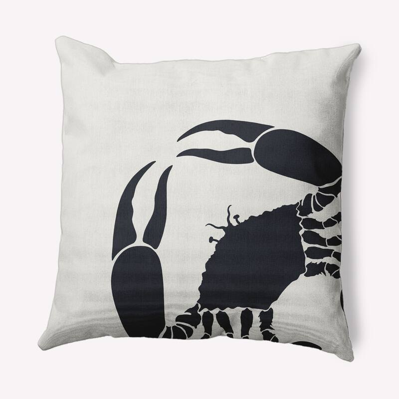 Crab Dip Nautical Indoor/Outdoor Throw Pillow - 18" x 18" - Shark Blue