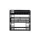 preview thumbnail 13 of 37, Rubber Wood Bunk Bed with Two Built-in Ladders, Guardrails, Detachable Triple Twin Bunk