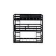 preview thumbnail 13 of 37, Triple Twin Bunk Bed with Dual Ladders & Guardrails