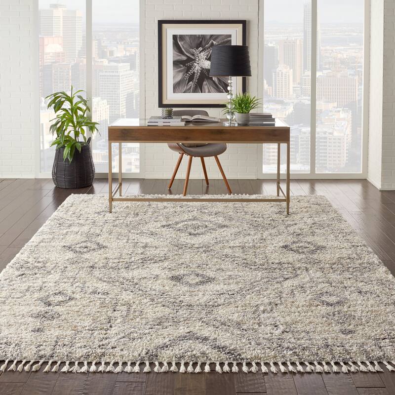 Nourison Scandinavian Shag Contemporary Tribal Area Rug