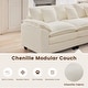 preview thumbnail 108 of 109, Modular Cloud Chenille Sectional Sofa with Ottomans, Deep Seat Convertible L-Shaped or U-Shaped Couch