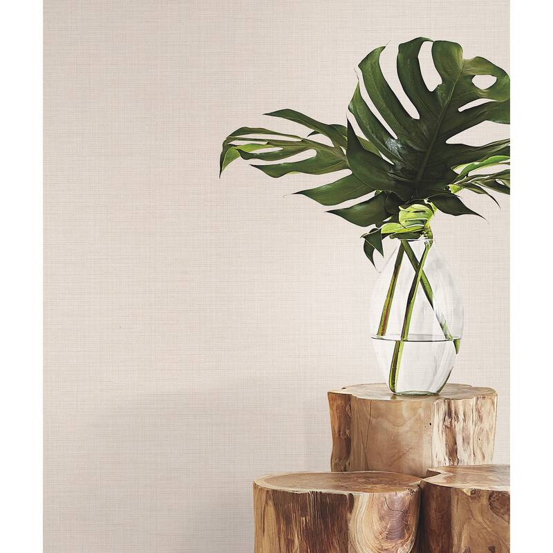 Warner Evermore Eggshell Woven Wallpaper