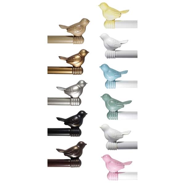 Cute Bird Finial Adjustable Decorative Designer Curtain Rod - On Sale -  Overstock - 32337472