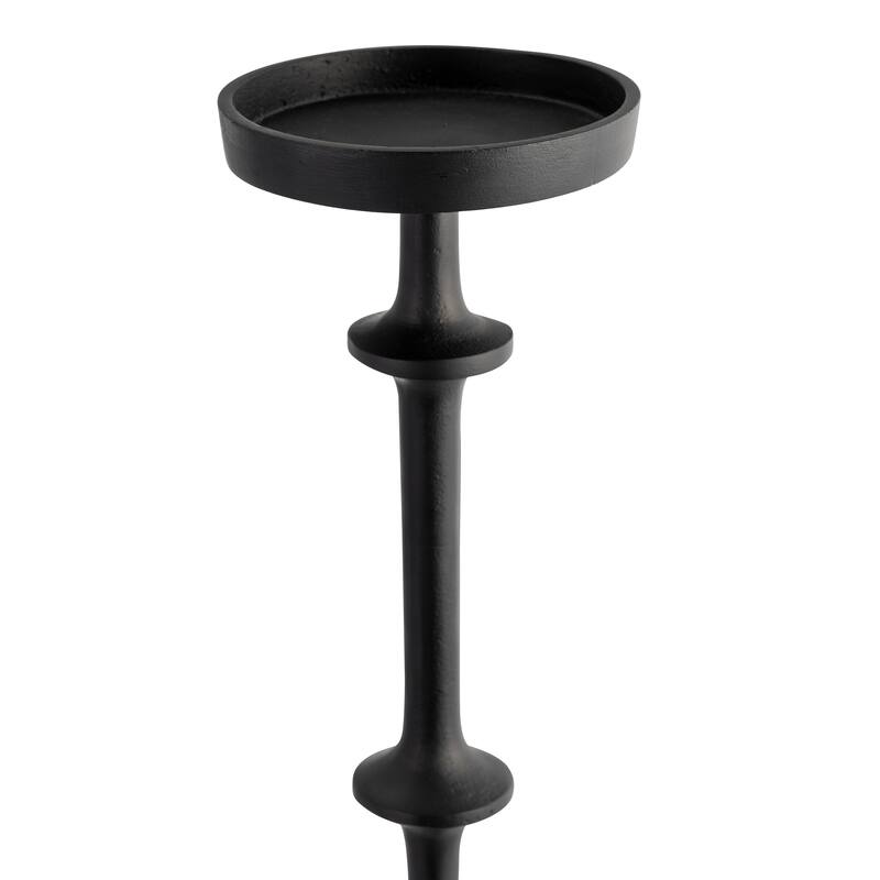 Black 36 in. Metal Abacus Floor Pillar Candle Holder