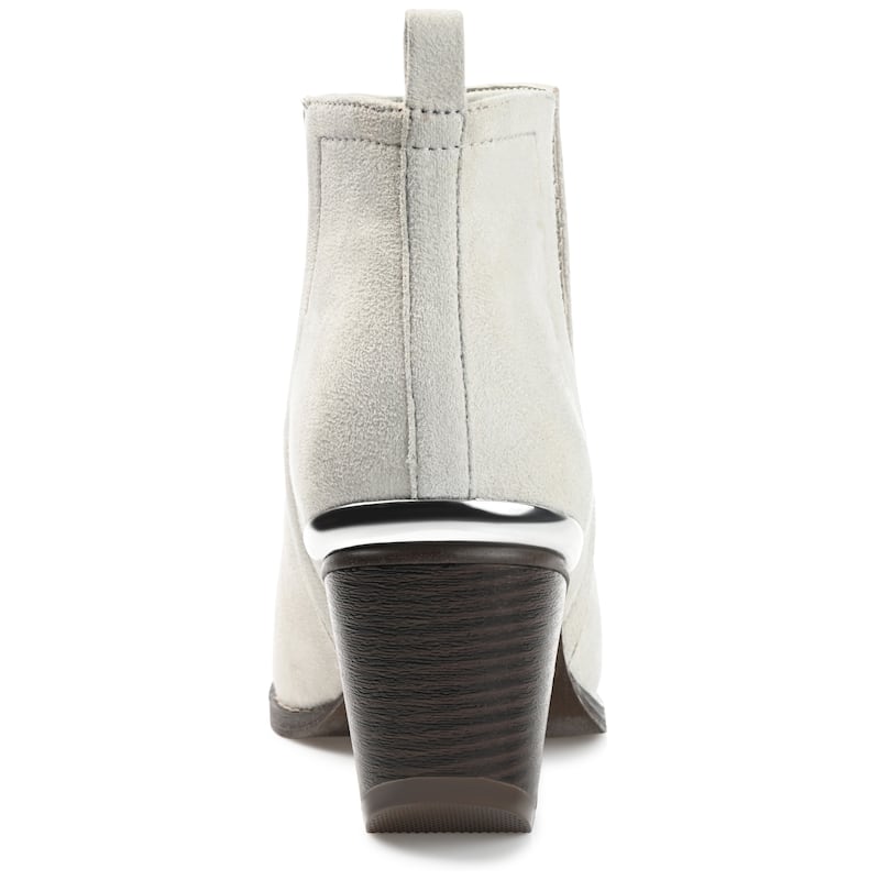 Journee Collection Women's Issla Pull On Stacked Heel Booties