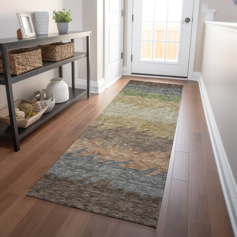 Premium Washable Super Soft Modern Ombre Mayfield Rug - Chocolate - 2' 3" x 7' 6" - Runner