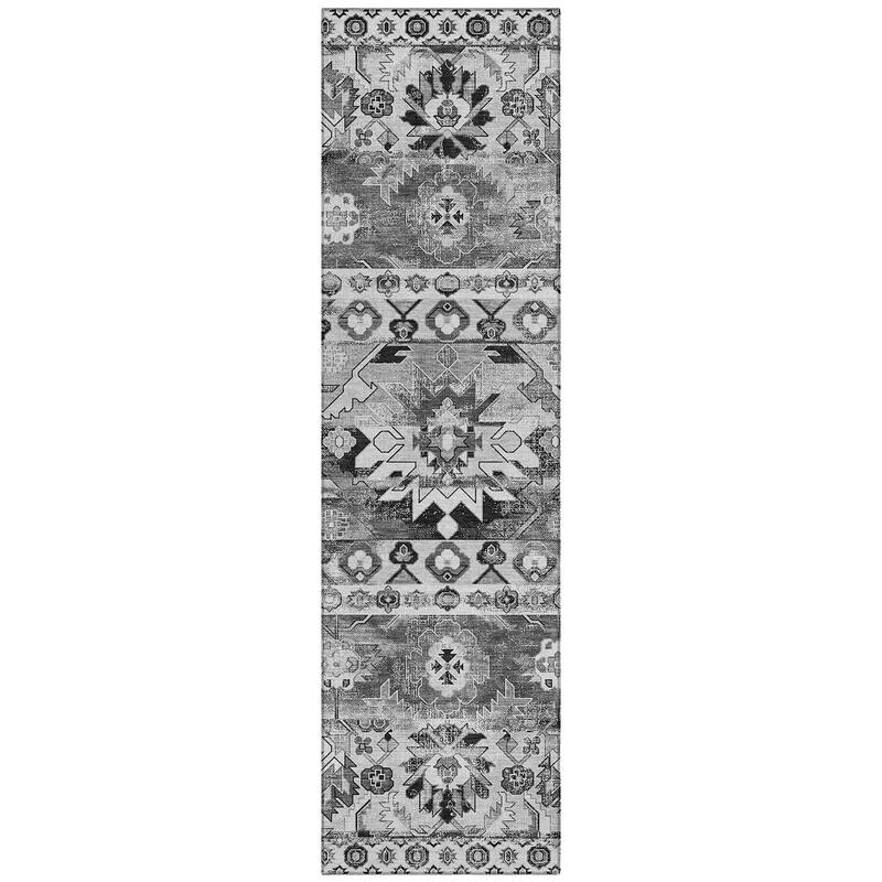 Machine Washable Indoor/ Outdoor Traditional Hudson Chantille Rug