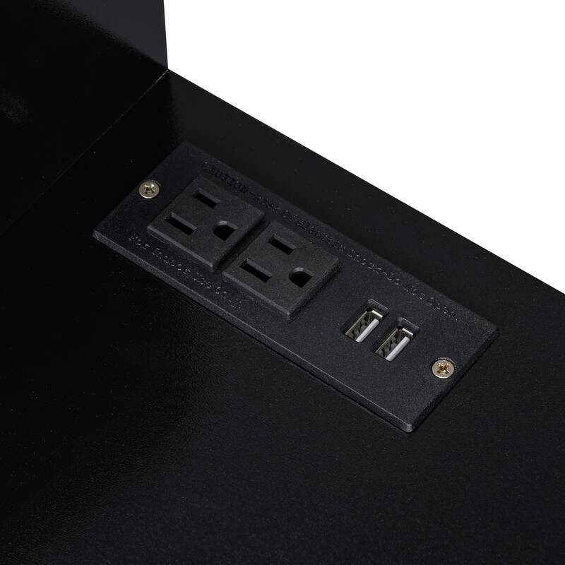 Modern Makeup Vanity Desk with Drawers, Cabinet & Charging Port