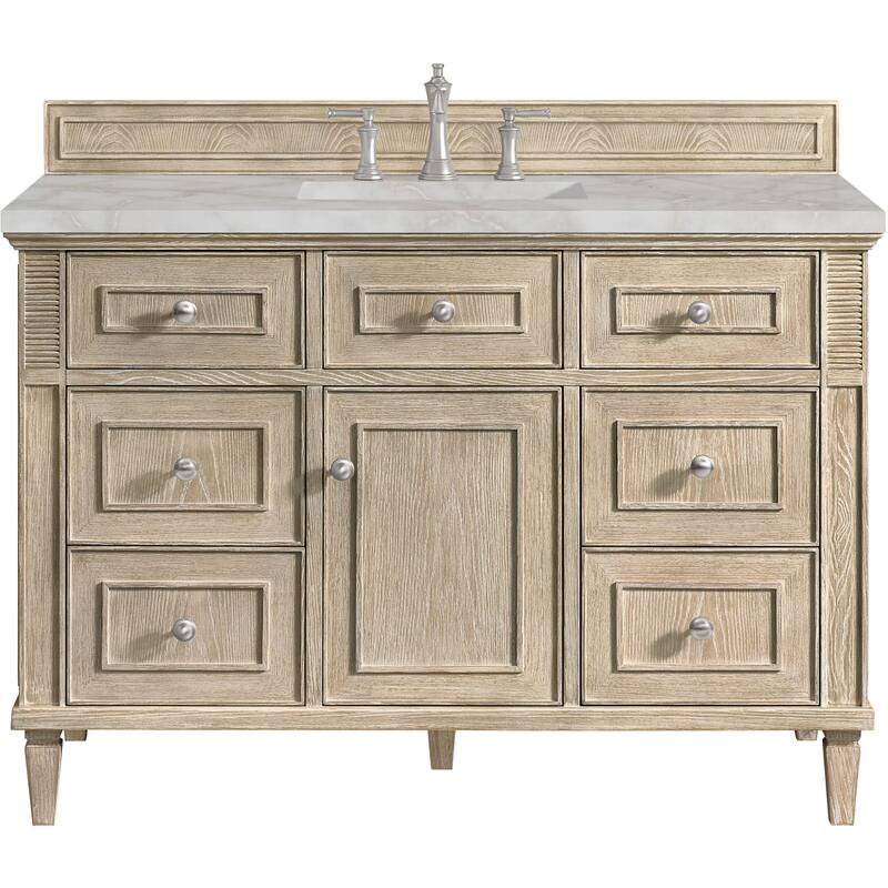 James Martin Vanities 424-V48-FVSL Lorelai 48" Free Standing Single - Whitewashed Oak