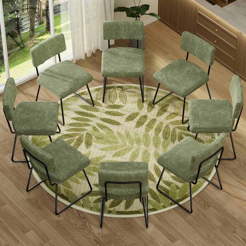 Modern Set of 2/4/6/8 Dining Chairs Upholstered Chairs with Open Back for Dining Room and Kitchen