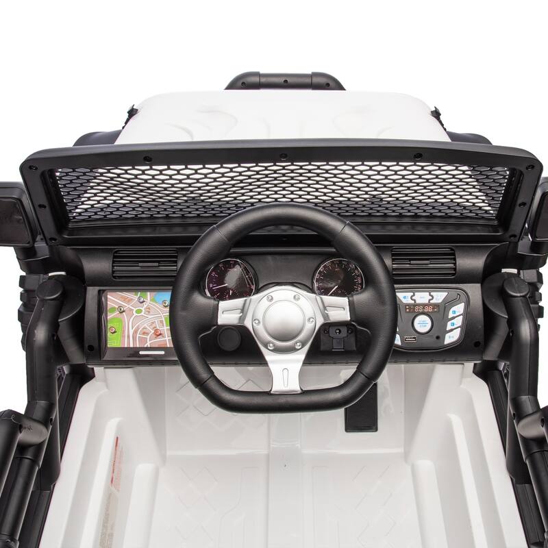 Kids Electric Ride-On Car 24V 400W with Parents Control, 3 Speed Settings, Bluetooth, USB, Music, LED Searchlights