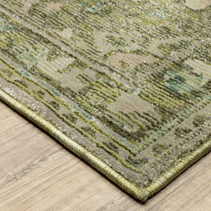 Style Haven Adalynn Vintage Medallions Green/Gold Area Rug