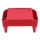 preview thumbnail 5 of 4, 6-Pack Baby Kids Lap Desks Plastic Breakfast Trays with Side Pockets