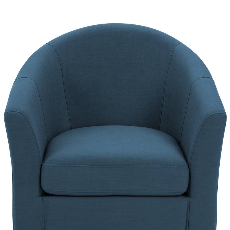 Linen Armchair Swivel Barrel Accent Chairs for Living Room