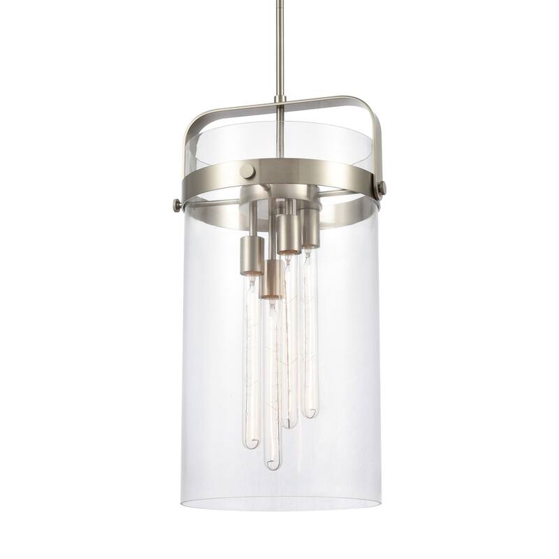 Innovations Lighting 413-4SL-26-13 Pilaster Pendant Pilaster 4 Light - Satin Nickel / Clear