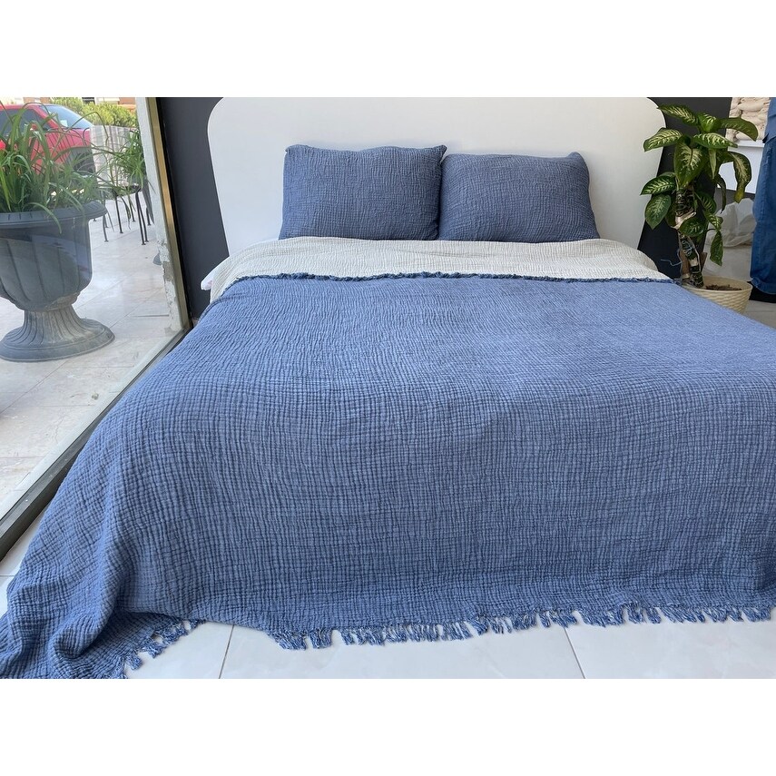 sussexhome Muslin Cotton Solid Colour Coverlet Wayfair Bedding Sets