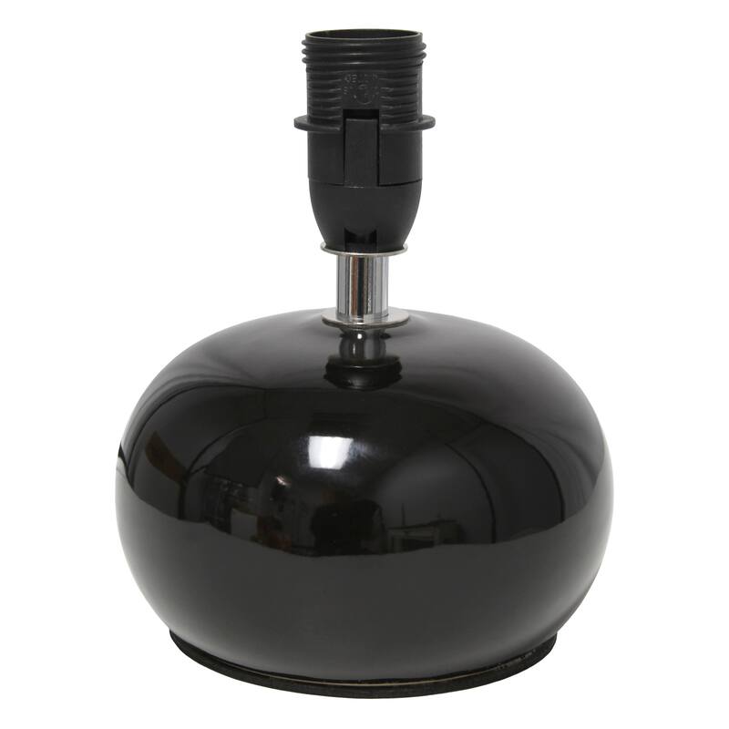 Mini Ceramic Table Lamp with Mesh Shade - 10" - Black