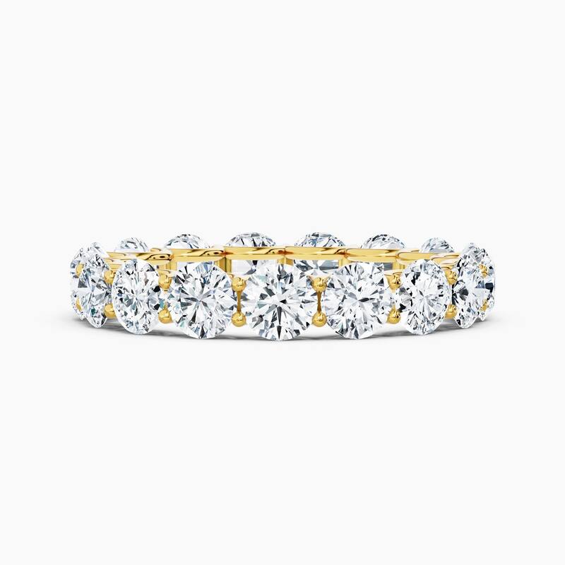 Auriya 14k Gold Round Lab Grown Diamond Eternity Band 2.10 - 9.75 ct. tw. (F-G, VS) - 4.25 ct. wt. - 7 - Yellow
