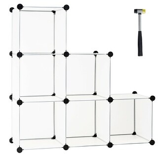 Songmics 6 Cube Storage Organizer, DIY Closet Shelf, Plastic