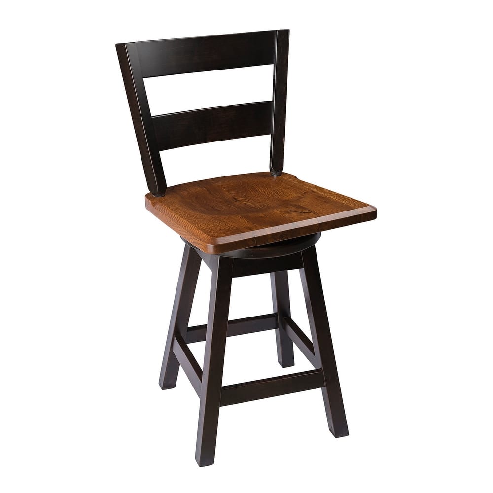 Amish Made Swivel Urban Bar Stool with Straight Back