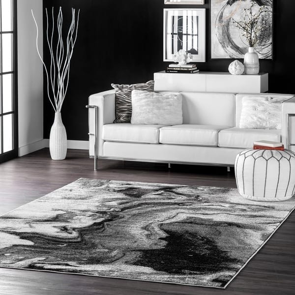 slide 2 of 14, nuLOOM Grey Contemporary Abstract Area Rug