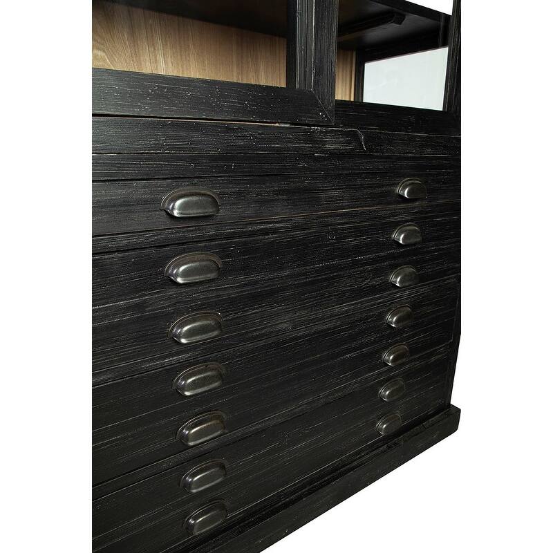 Furniture Classics Reclaimed Fir Charcoal Single Balmoral Display Cabinet