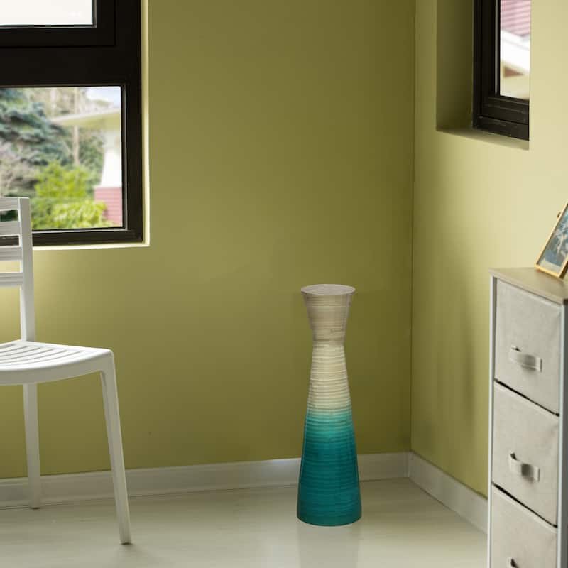 Uniquewise 27" Elegant Bamboo Floor Vase with Hourglass Design