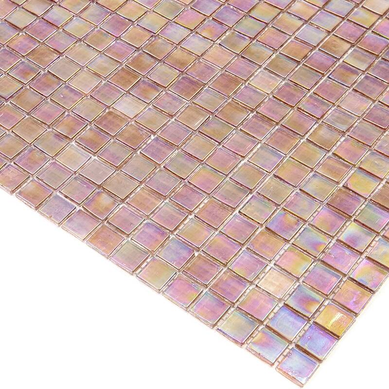 Apollo tile 12" x 12" Skosh Glossy China Pink Glass Tile (18.69 sq ft/case) - 20 Pack