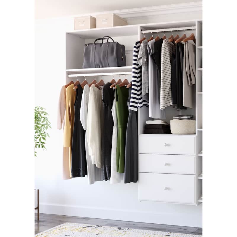 Easy Track Dual Tower Deluxe Closet Kit