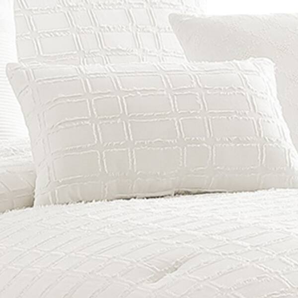 Shop Black Friday Deals On 7 Piece Cotton King Comforter Set With Fringe Details White On Sale Overstock 32006751